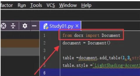 pycharm怎么创建表格