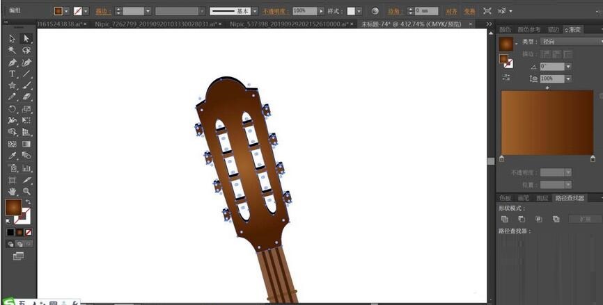 ai如何绘制曼陀铃乐器