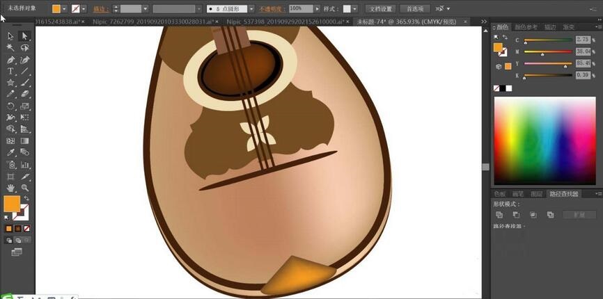 ai如何绘制曼陀铃乐器