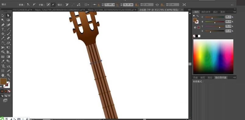 ai如何绘制曼陀铃乐器