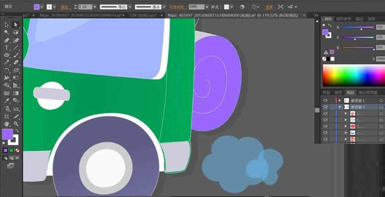 ai怎么设计卡通小货车