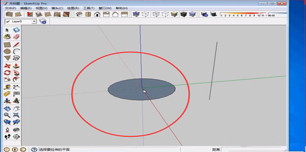 草图大师Sketchup跟随路径功能怎么快速绘制圆柱体