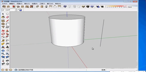 草图大师Sketchup跟随路径功能怎么快速绘制圆柱体