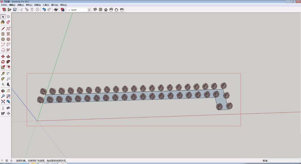 草图大师sketchup道路怎么快速种树