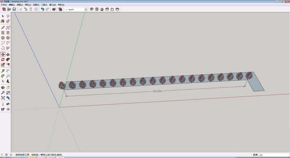 草图大师sketchup道路怎么快速种树