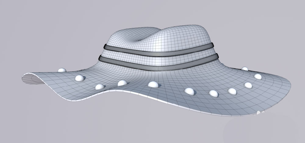 C4D怎么建模立体的遮阳帽