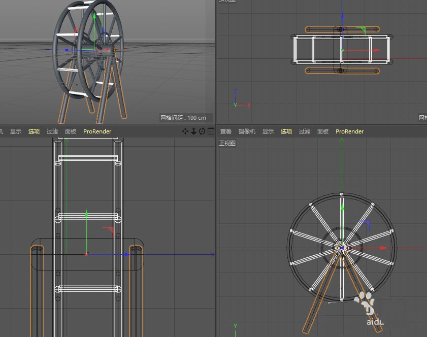 MaxonCinema 4D怎么建模三维立体的摩天轮