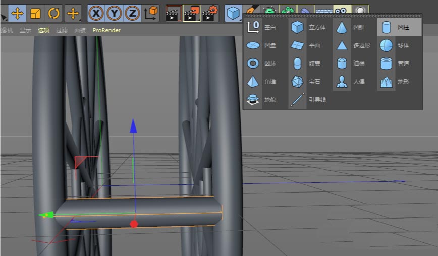 MaxonCinema 4D怎么建模三维立体的摩天轮