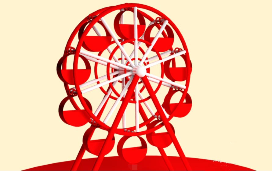 MaxonCinema 4D怎么建模三维立体的摩天轮