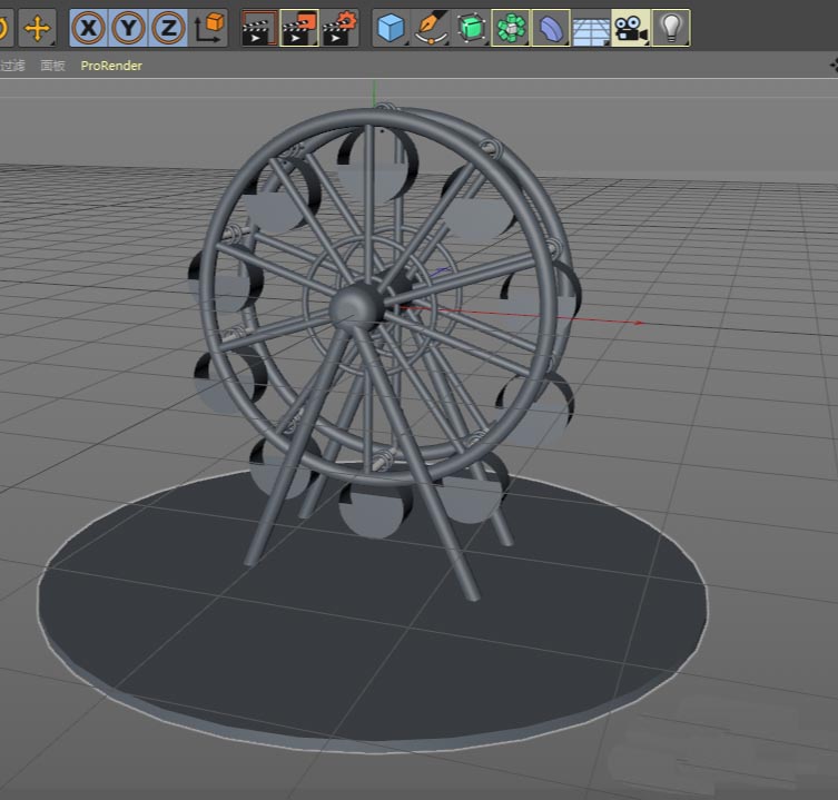MaxonCinema 4D怎么建模三维立体的摩天轮
