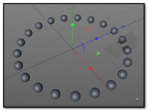 C4D怎么制作规律的跳动的小圆球动画