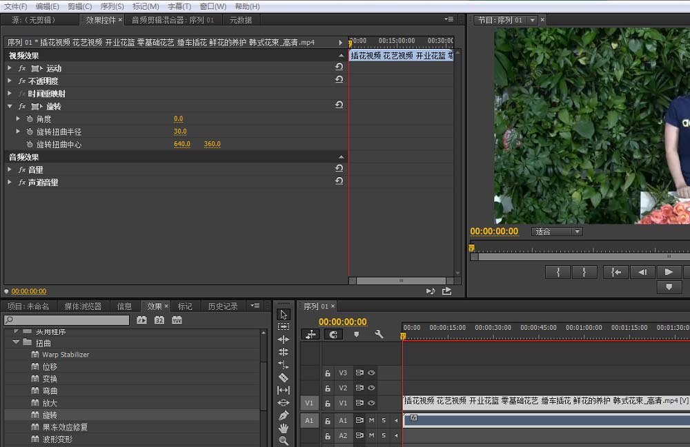 premiere怎么给视频添加扭曲视频效果