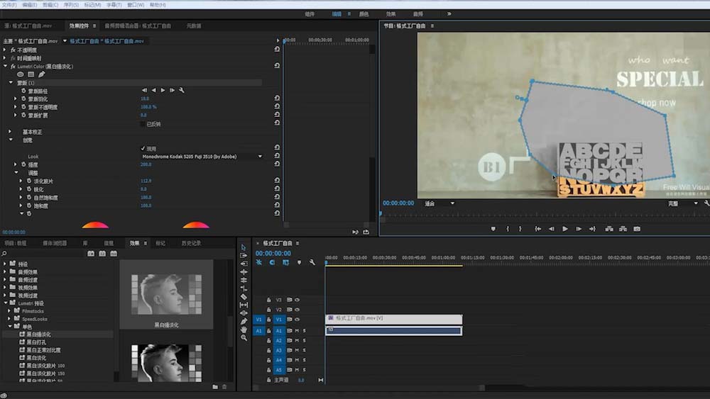 Premiere2018中Lumetri效果怎么使用
