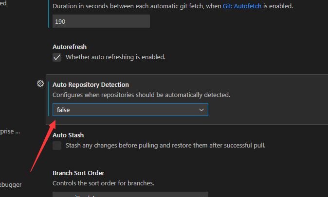 Visual Studio Code怎么关闭自动存储库检测子文件夹