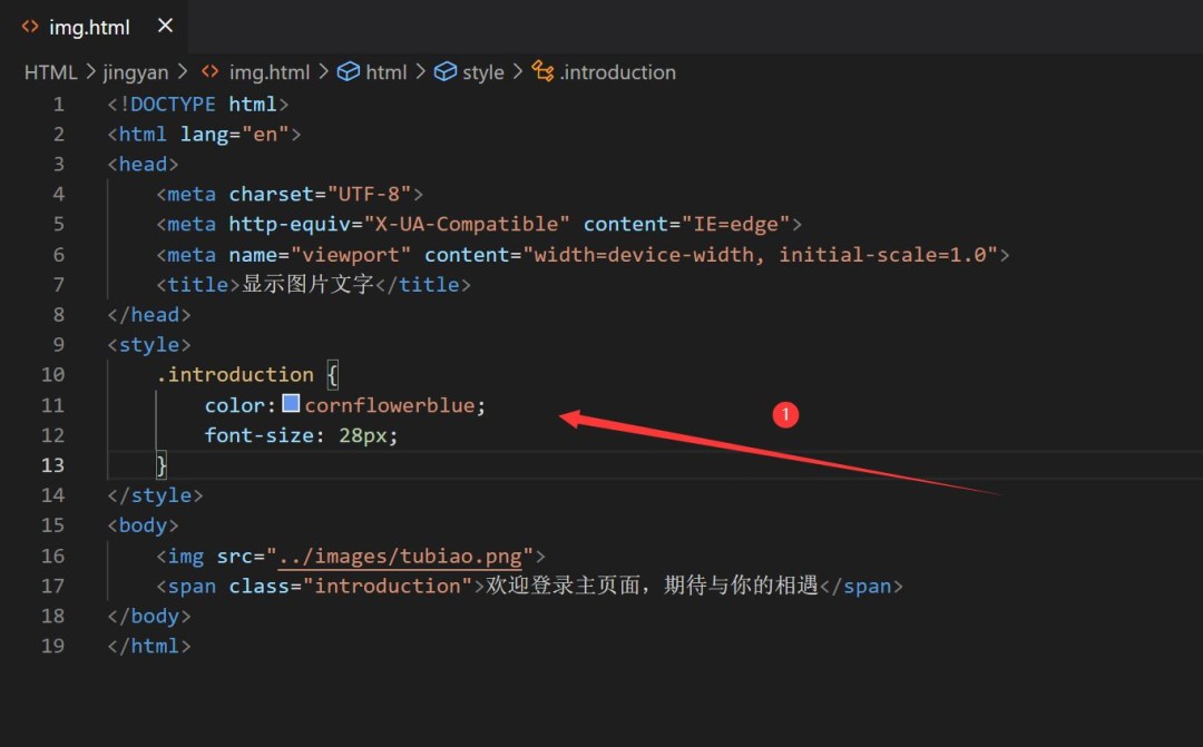 vscode软件html中怎么把图片和文字并列