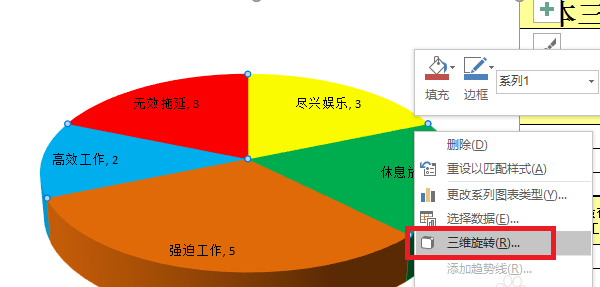 Excel二维饼形图怎么转换为三维立体饼图