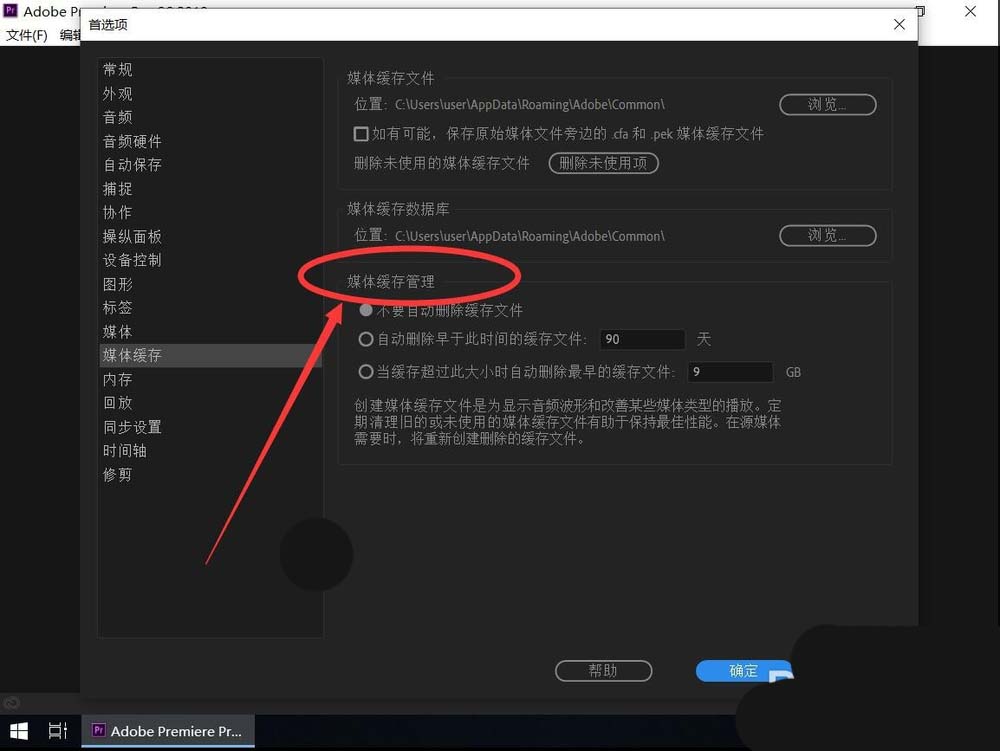 pr2019怎么自动清理缓存