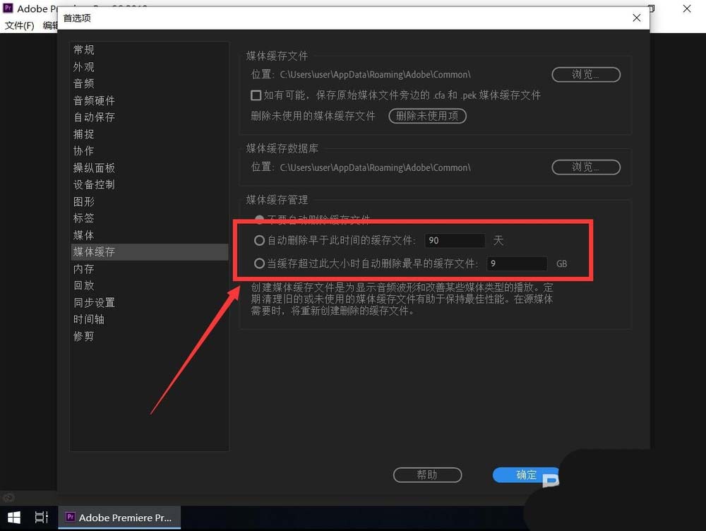 pr2019怎么自动清理缓存