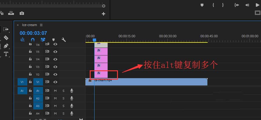 premiere怎么制作快节奏闪屏的文字效果
