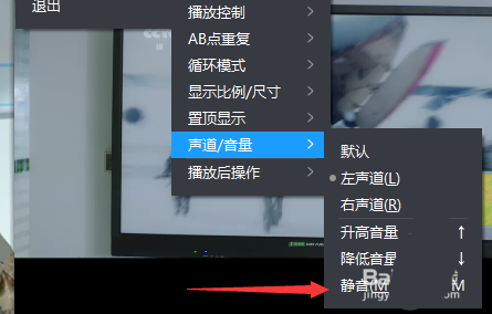 暴风影音播放器怎么设置静音播放